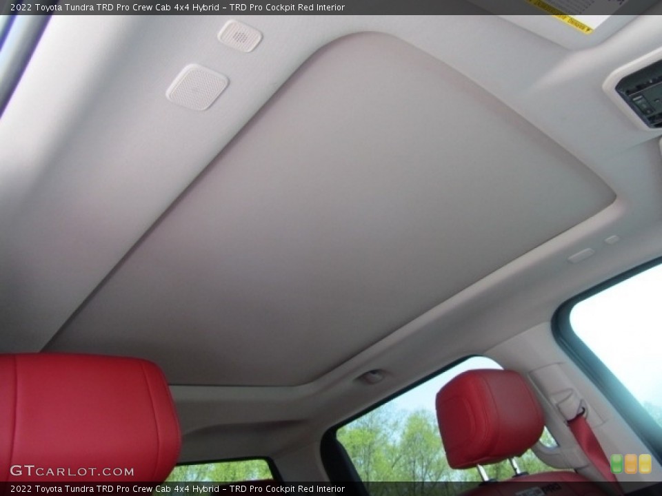 TRD Pro Cockpit Red Interior Sunroof for the 2022 Toyota Tundra TRD Pro Crew Cab 4x4 Hybrid #145883828