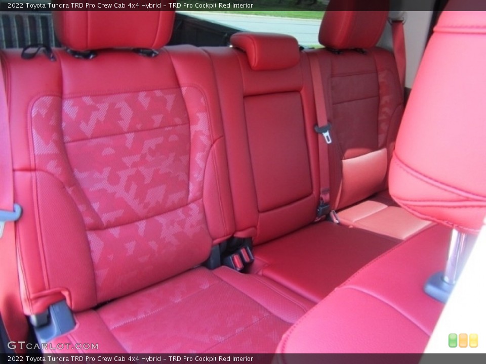TRD Pro Cockpit Red Interior Rear Seat for the 2022 Toyota Tundra TRD Pro Crew Cab 4x4 Hybrid #145883852