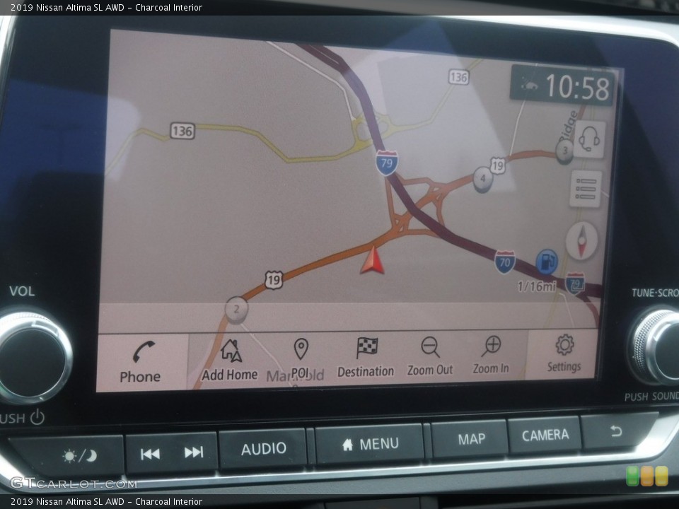 Charcoal Interior Navigation for the 2019 Nissan Altima SL AWD #145885184