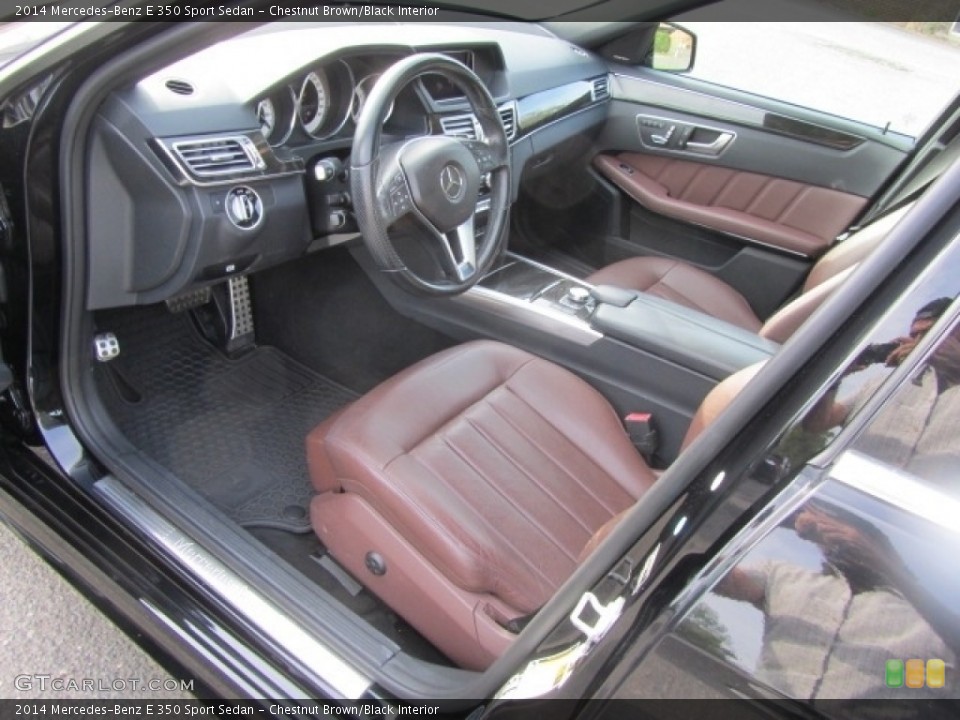 Chestnut Brown/Black Interior Prime Interior for the 2014 Mercedes-Benz E 350 Sport Sedan #145888754