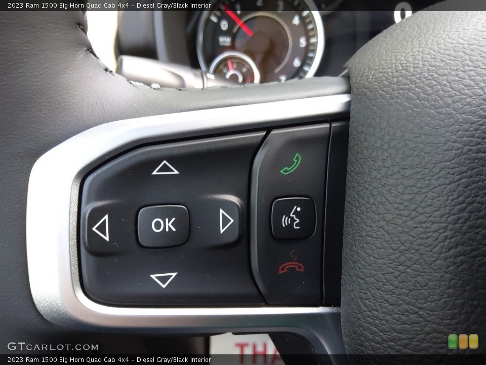 Diesel Gray/Black Interior Steering Wheel for the 2023 Ram 1500 Big Horn Quad Cab 4x4 #145889234