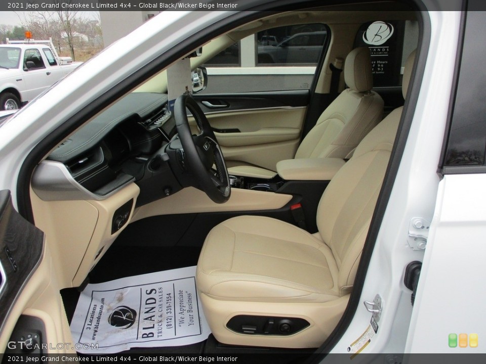 Global Black/Wicker Beige Interior Front Seat for the 2021 Jeep Grand Cherokee L Limited 4x4 #145889757