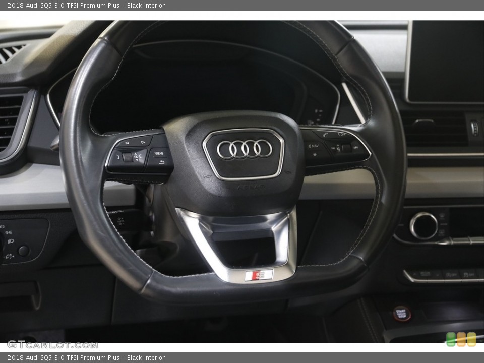 Black Interior Steering Wheel for the 2018 Audi SQ5 3.0 TFSI Premium Plus #145889775