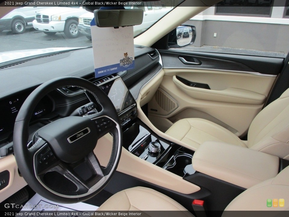 Global Black/Wicker Beige Interior Front Seat for the 2021 Jeep Grand Cherokee L Limited 4x4 #145889781