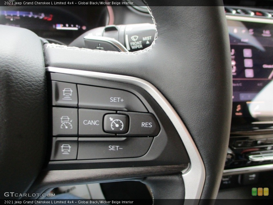 Global Black/Wicker Beige Interior Steering Wheel for the 2021 Jeep Grand Cherokee L Limited 4x4 #145889904