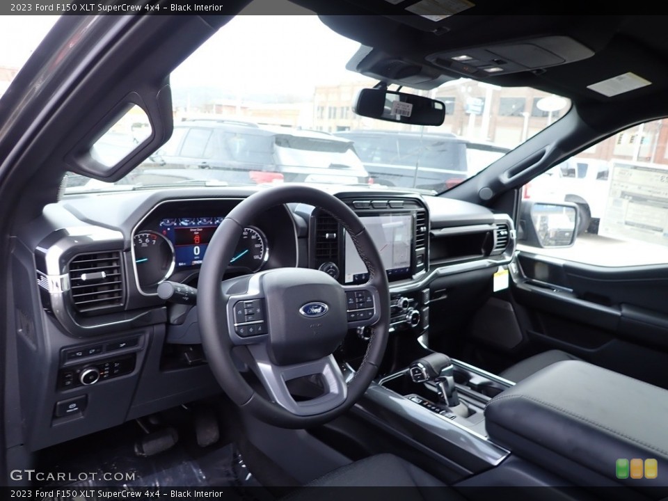 Black Interior Dashboard for the 2023 Ford F150 XLT SuperCrew 4x4 #145889979