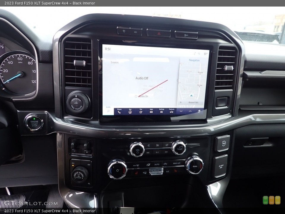 Black Interior Navigation for the 2023 Ford F150 XLT SuperCrew 4x4 #145890087