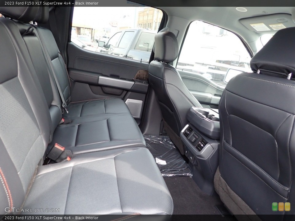 Black Interior Rear Seat for the 2023 Ford F150 XLT SuperCrew 4x4 #145890873