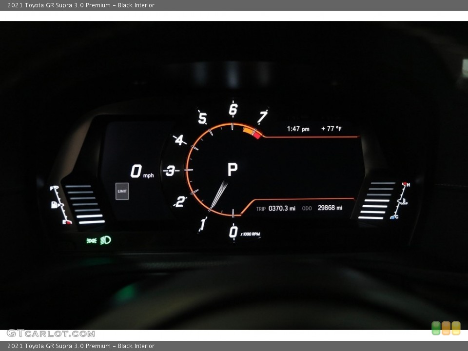 Black Interior Gauges for the 2021 Toyota GR Supra 3.0 Premium #145891359