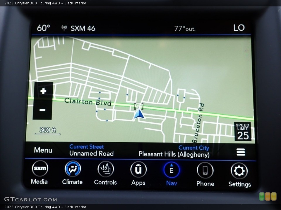 Black Interior Navigation for the 2023 Chrysler 300 Touring AWD #145892394