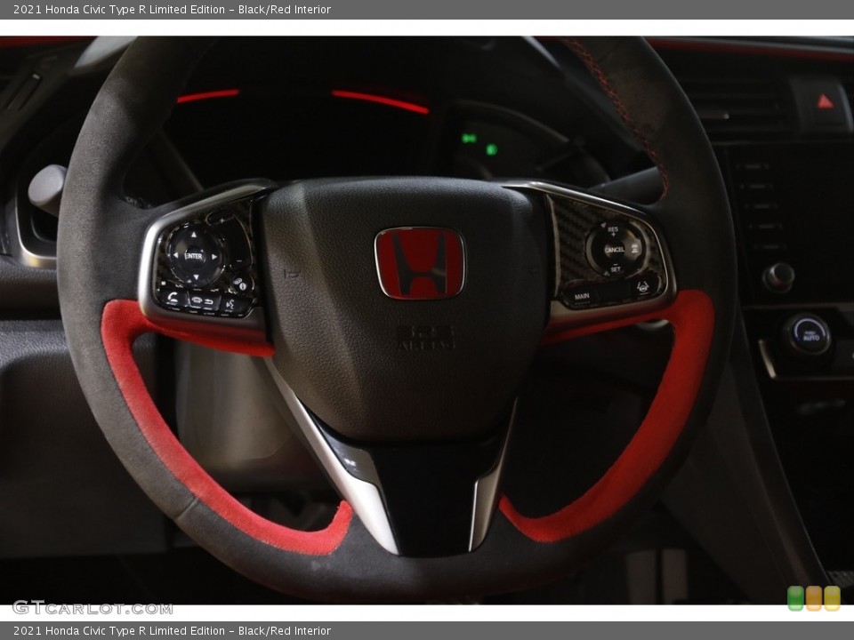 Black/Red Interior Steering Wheel for the 2021 Honda Civic Type R Limited Edition #145894938