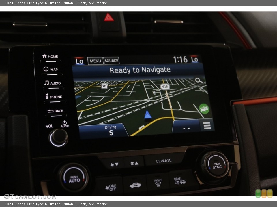 Black/Red Interior Navigation for the 2021 Honda Civic Type R Limited Edition #145894971