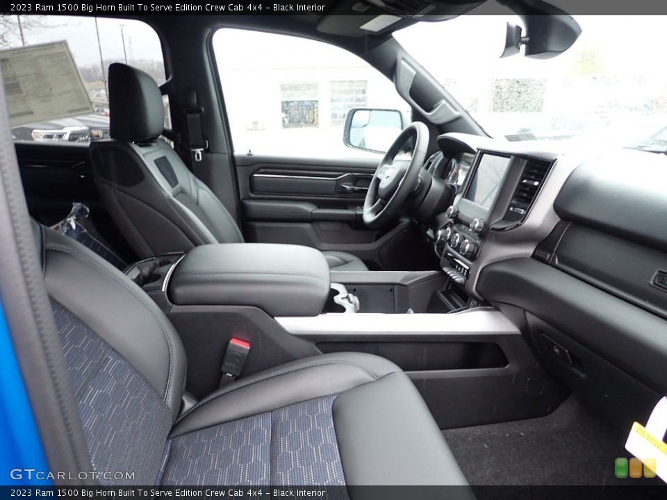 Black Interior Front Seat for the 2023 Ram 1500 Big Horn Built To Serve Edition Crew Cab 4x4 #145899527