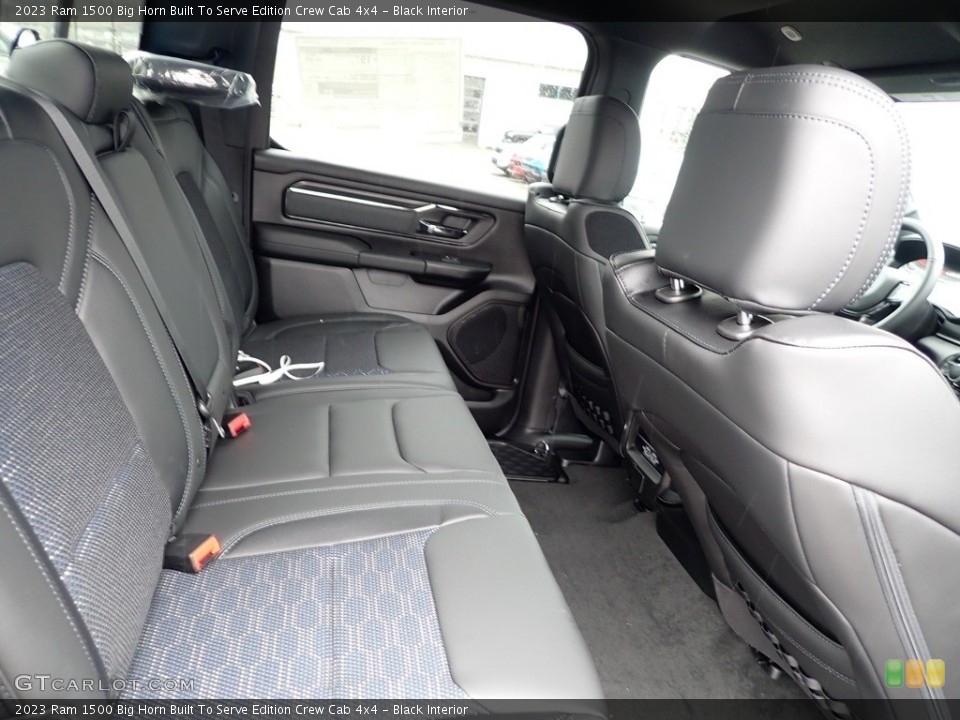 Black Interior Rear Seat for the 2023 Ram 1500 Big Horn Built To Serve Edition Crew Cab 4x4 #145899548