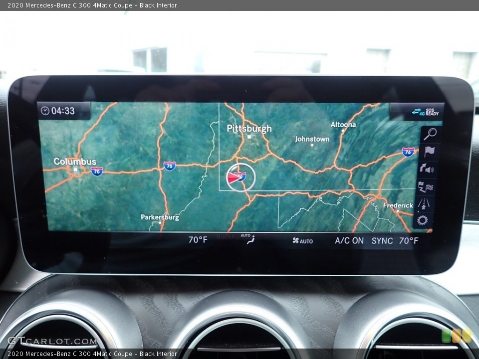 Black Interior Navigation for the 2020 Mercedes-Benz C 300 4Matic Coupe #145903161