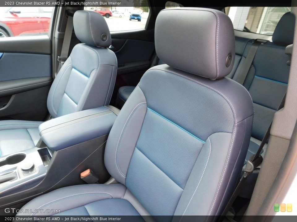 Jet Black/Nightshift Blue Interior Front Seat for the 2023 Chevrolet Blazer RS AWD #145904333