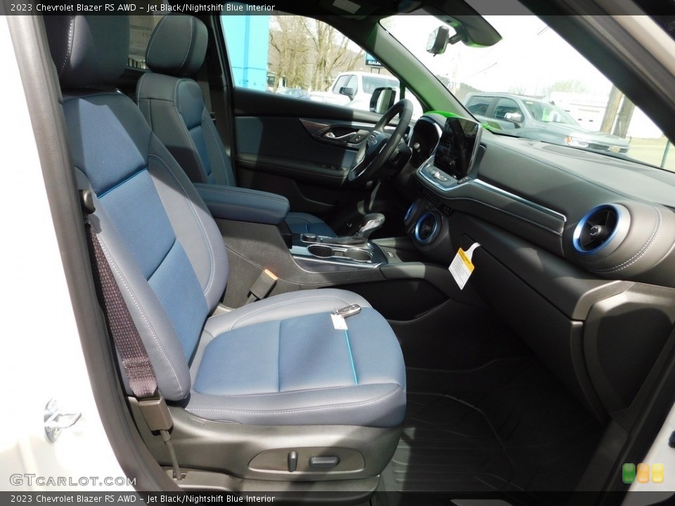 Jet Black/Nightshift Blue 2023 Chevrolet Blazer Interiors