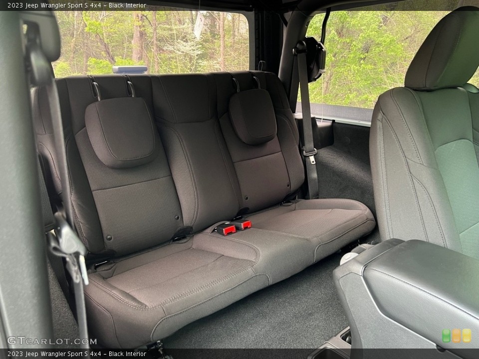Black Interior Rear Seat for the 2023 Jeep Wrangler Sport S 4x4 #145907637
