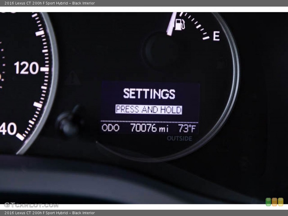 Black Interior Gauges for the 2016 Lexus CT 200h F Sport Hybrid #145908800