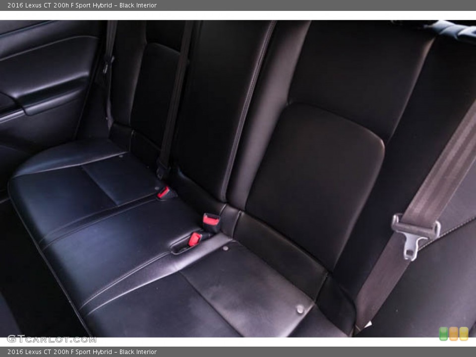 Black Interior Rear Seat for the 2016 Lexus CT 200h F Sport Hybrid #145909079