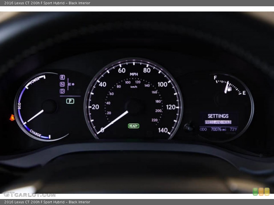 Black Interior Gauges for the 2016 Lexus CT 200h F Sport Hybrid #145909190
