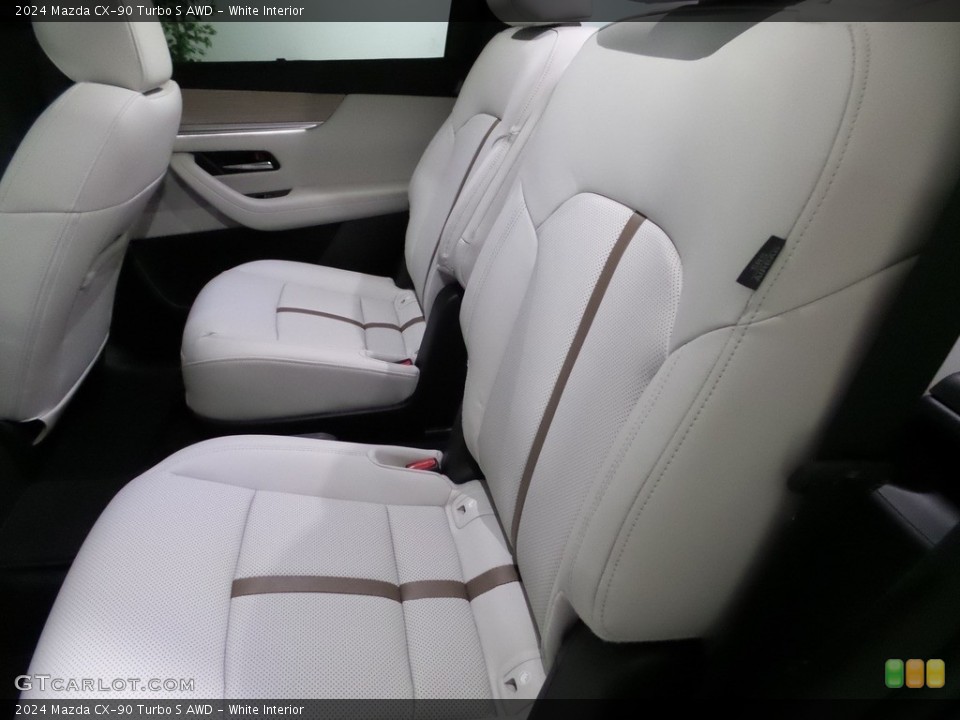 White Interior Rear Seat for the 2024 Mazda CX-90 Turbo S AWD #145909796