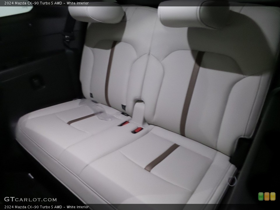 White Interior Rear Seat for the 2024 Mazda CX-90 Turbo S AWD #145909814