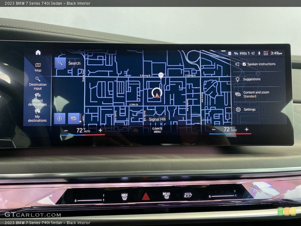 Black Interior Navigation for the 2023 BMW 7 Series 740i Sedan #145910591