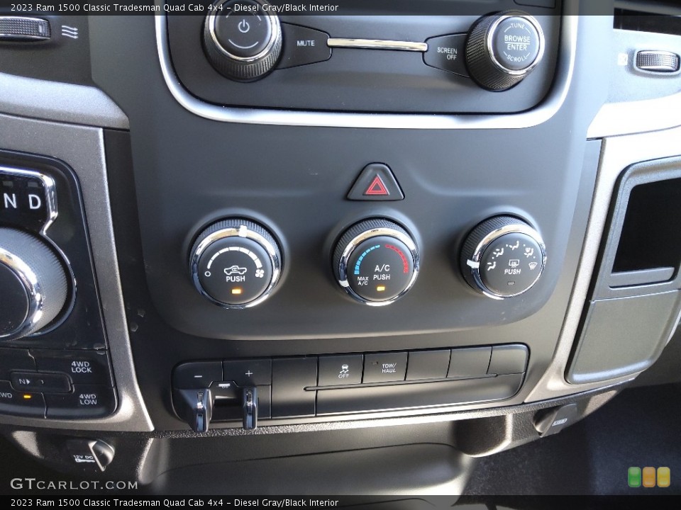 Diesel Gray/Black Interior Controls for the 2023 Ram 1500 Classic Tradesman Quad Cab 4x4 #145914623