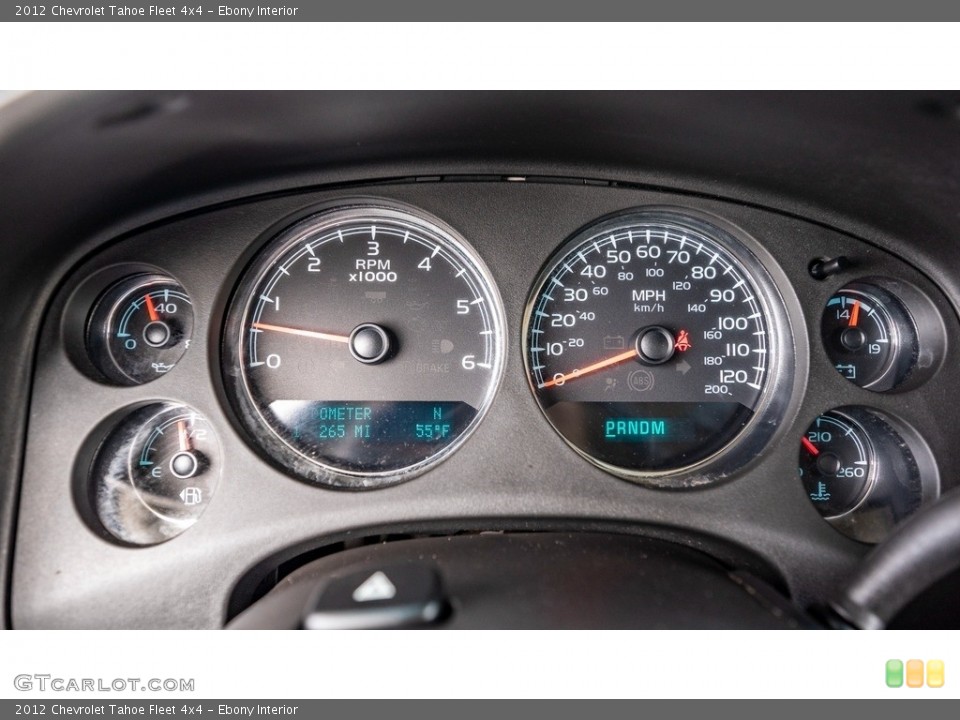 Ebony Interior Gauges for the 2012 Chevrolet Tahoe Fleet 4x4 #145915822