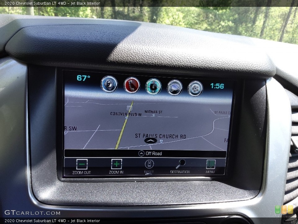Jet Black Interior Navigation for the 2020 Chevrolet Suburban LT 4WD #145917202