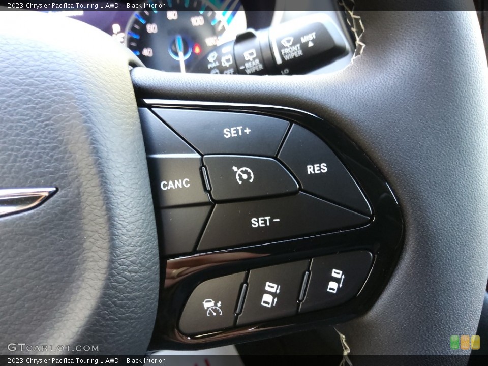 Black Interior Steering Wheel for the 2023 Chrysler Pacifica Touring L AWD #145922059