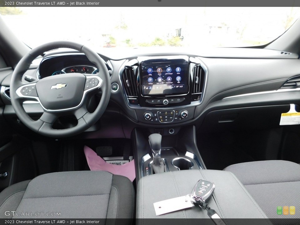 Jet Black Interior Dashboard for the 2023 Chevrolet Traverse LT AWD #145925180