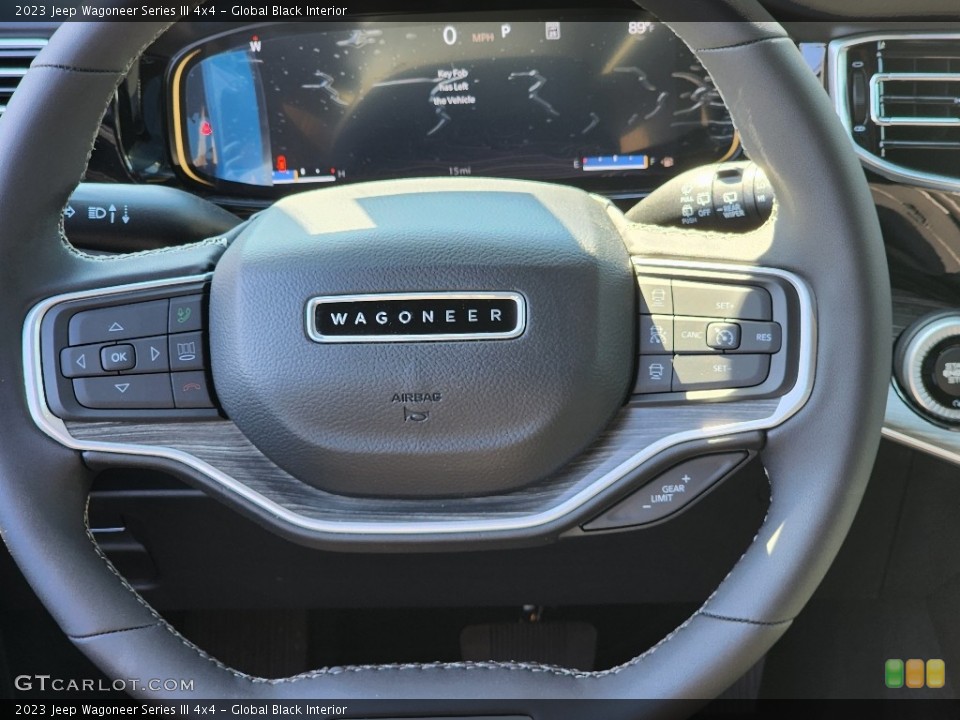 Global Black Interior Steering Wheel for the 2023 Jeep Wagoneer Series III 4x4 #145929329