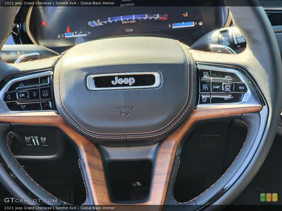 Global Black Interior Steering Wheel for the 2023 Jeep Grand Cherokee L Summit 4x4 #145930907