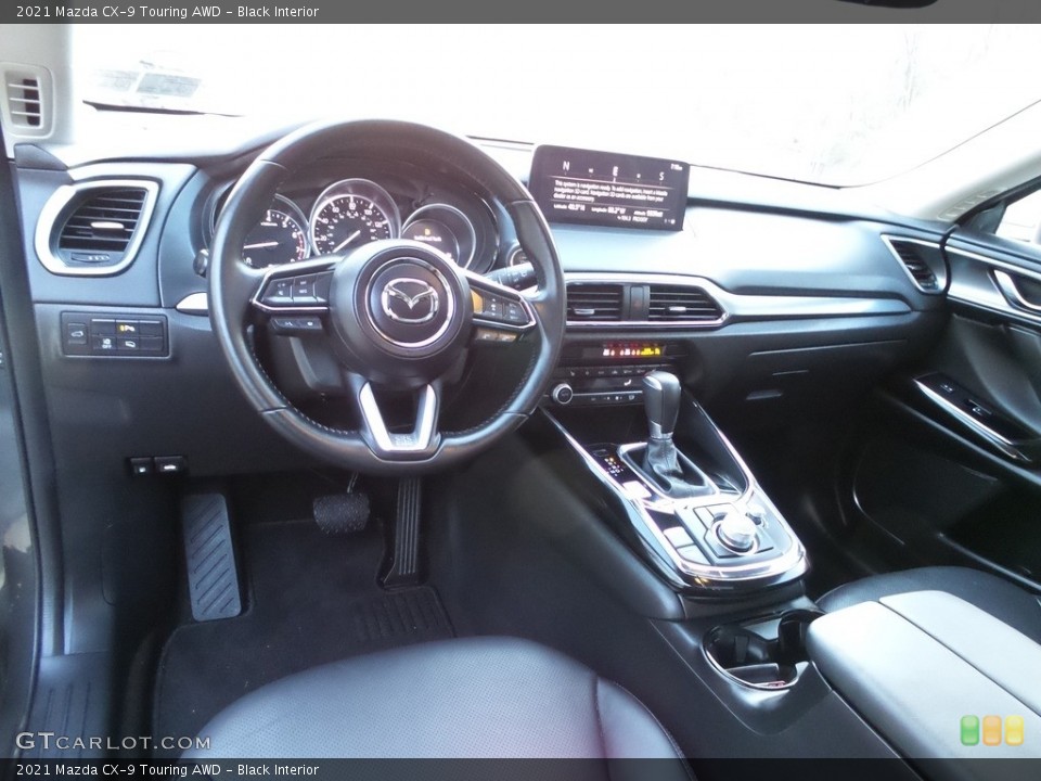 Black Interior Dashboard for the 2021 Mazda CX-9 Touring AWD #145934162