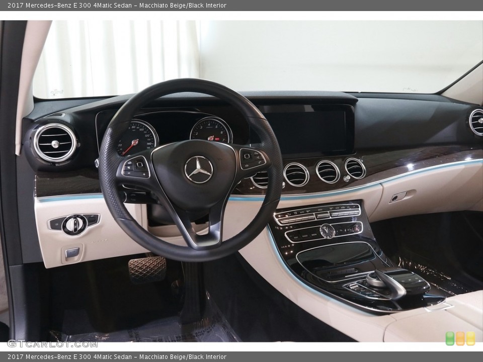Macchiato Beige/Black Interior Dashboard for the 2017 Mercedes-Benz E 300 4Matic Sedan #145935848
