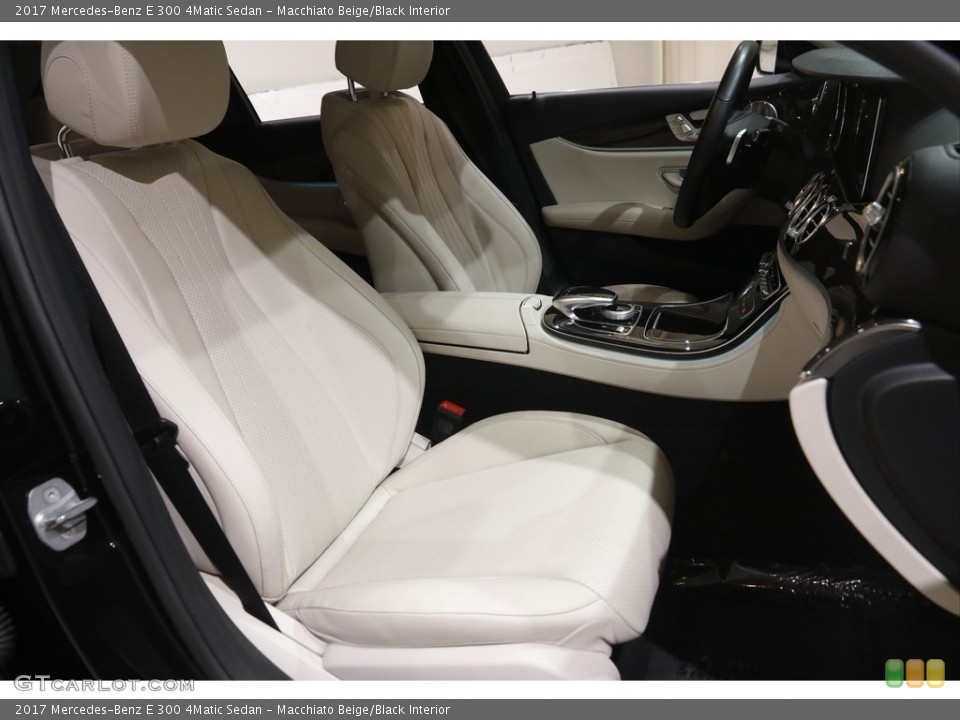 Macchiato Beige/Black Interior Front Seat for the 2017 Mercedes-Benz E 300 4Matic Sedan #145935917