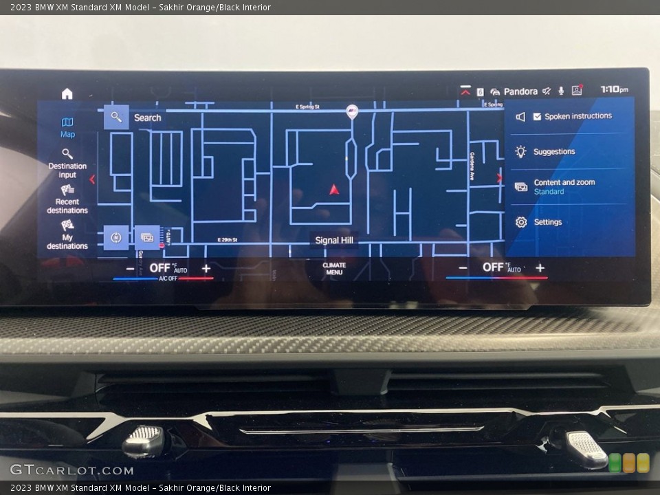 Sakhir Orange/Black Interior Navigation for the 2023 BMW XM  #145936361