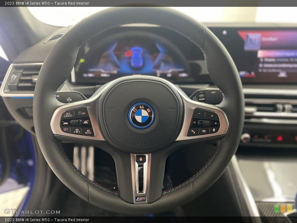 Tacora Red Interior Steering Wheel for the 2023 BMW i4 Series M50 #145938326