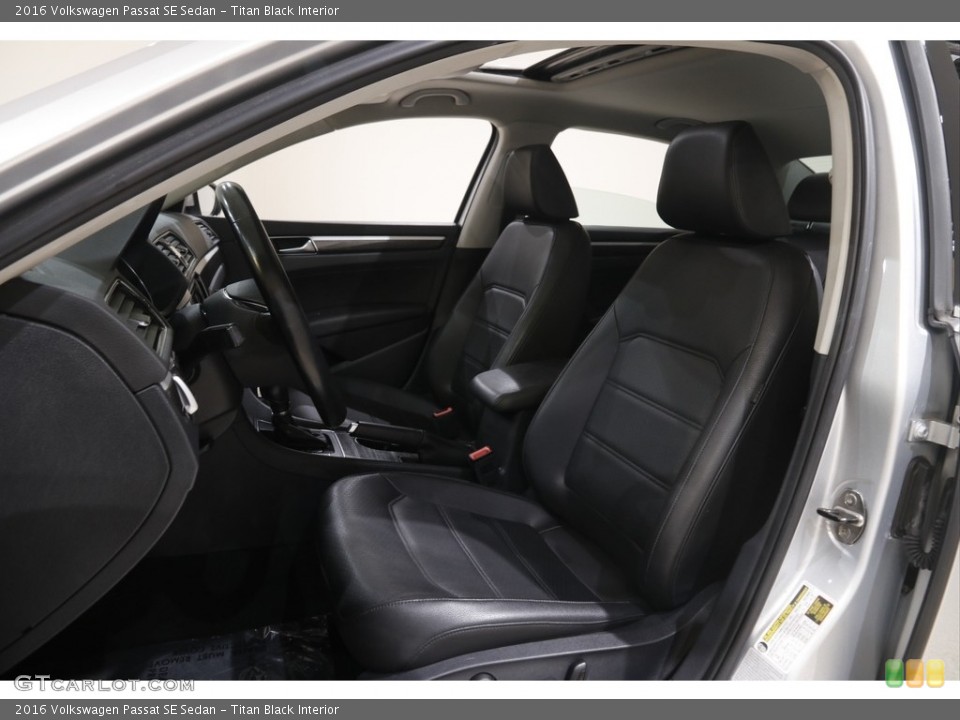 Titan Black Interior Front Seat for the 2016 Volkswagen Passat SE Sedan #145938968