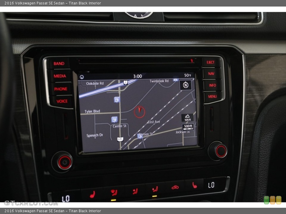 Titan Black Interior Navigation for the 2016 Volkswagen Passat SE Sedan #145939112