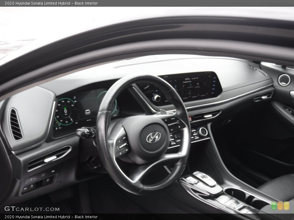 Black Interior Dashboard for the 2020 Hyundai Sonata Limited Hybrid #145940534