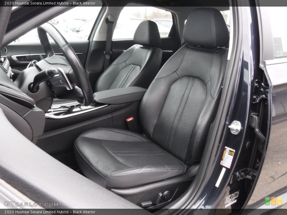 Black Interior Front Seat for the 2020 Hyundai Sonata Limited Hybrid #145940612
