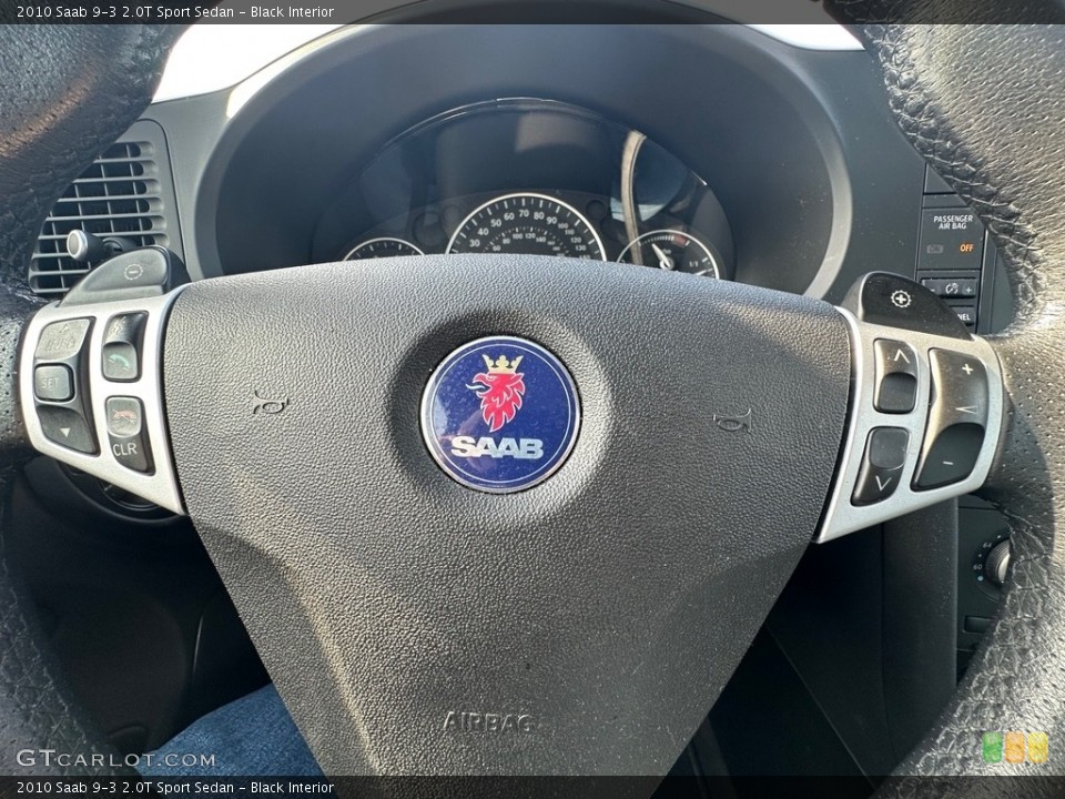 Black Interior Steering Wheel for the 2010 Saab 9-3 2.0T Sport Sedan #145943348