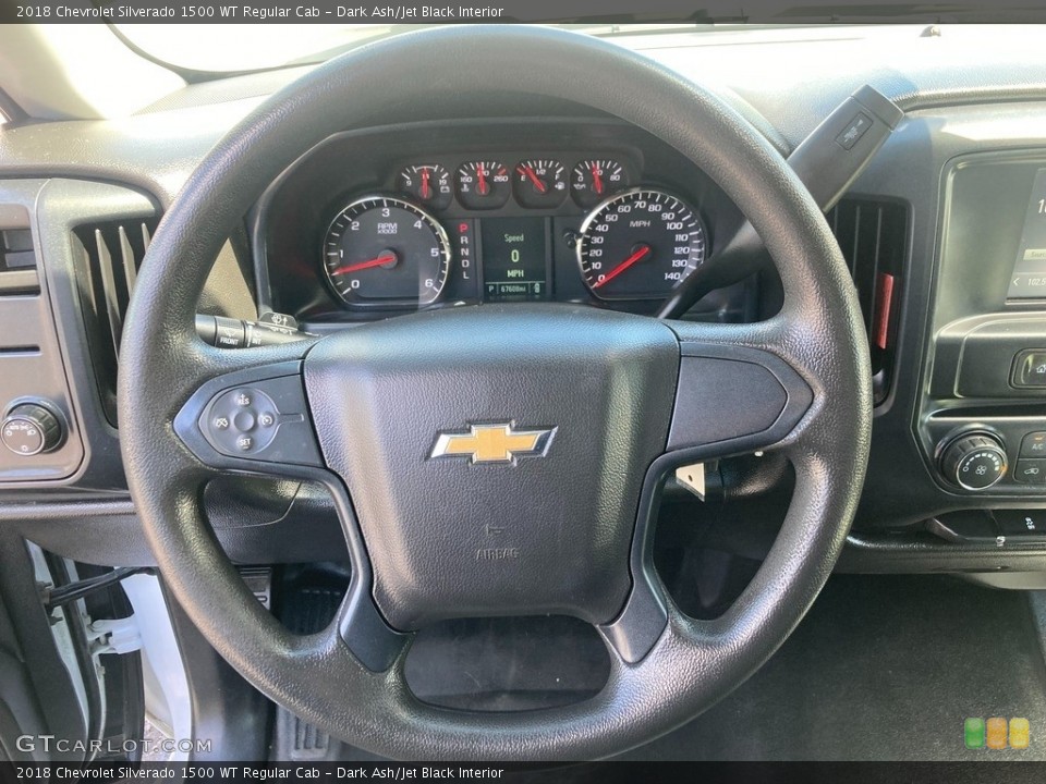 Dark Ash/Jet Black Interior Steering Wheel for the 2018 Chevrolet Silverado 1500 WT Regular Cab #145943537