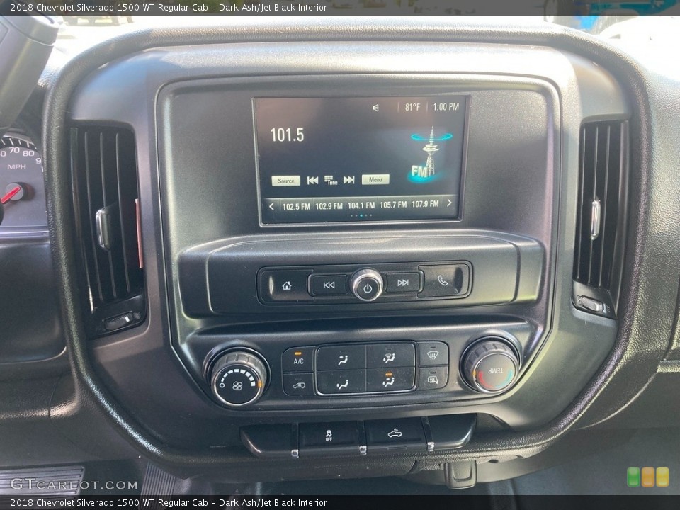 Dark Ash/Jet Black Interior Controls for the 2018 Chevrolet Silverado 1500 WT Regular Cab #145943672