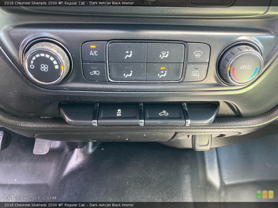 Dark Ash/Jet Black Interior Controls for the 2018 Chevrolet Silverado 1500 WT Regular Cab #145943693