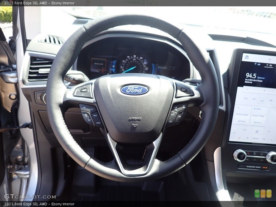 Ebony Interior Steering Wheel for the 2023 Ford Edge SEL AWD #145944431