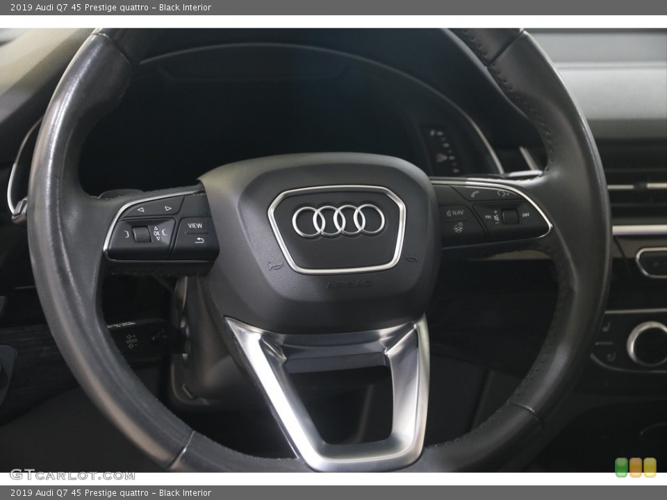 Black Interior Steering Wheel for the 2019 Audi Q7 45 Prestige quattro #145945172